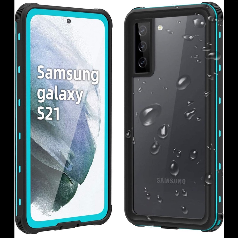 🆕 Samsung Galaxy S21 Waterproof Case - Underwater Case Built-in Screen- Teal